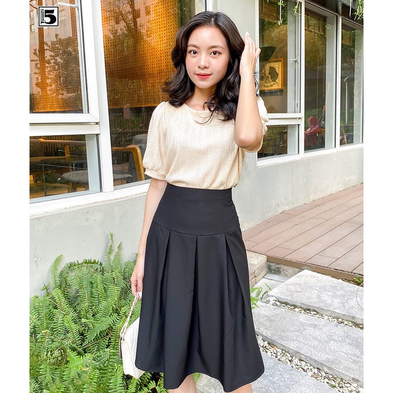 Chân váy xếp ly nữ cạp cao dáng lửng Twentyfive N331