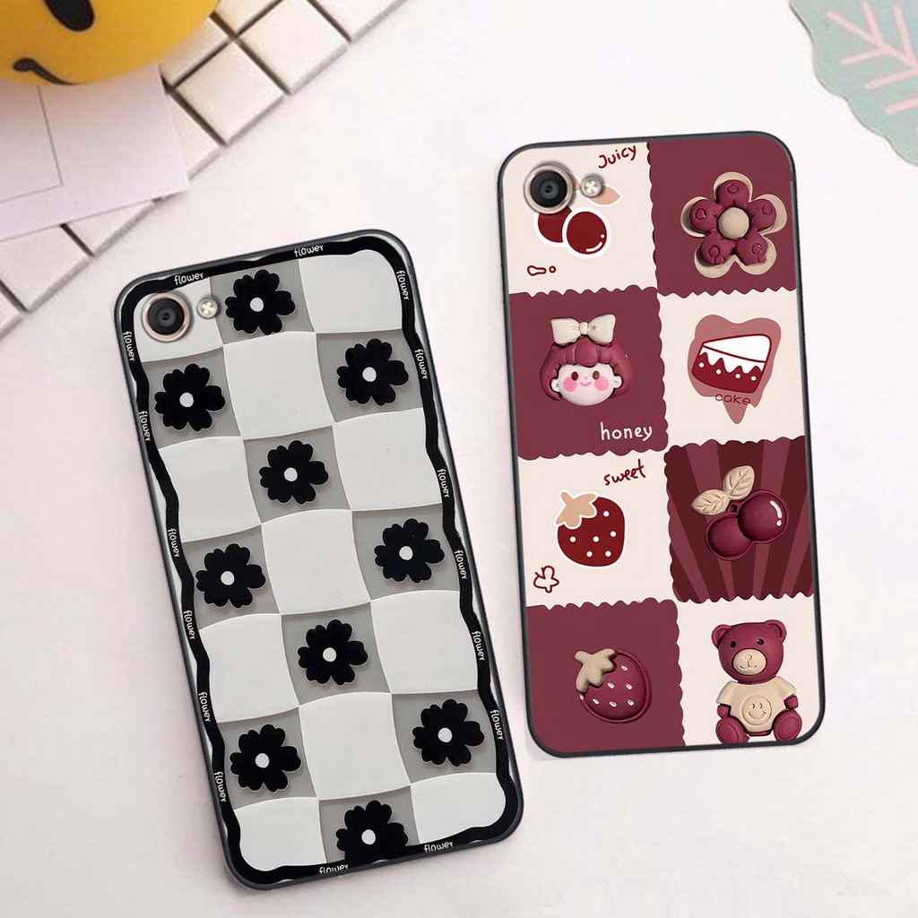 Ốp Vivo V5 / V5 Plus / Y67 in hình trái tim, caro kẹo ngọt đầy cá tính siêu đẹp siêu chất