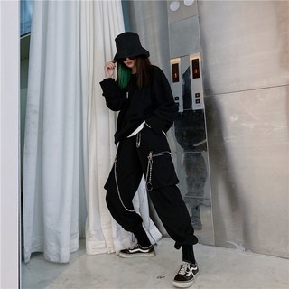 Quần túi hộp ulzzang đen