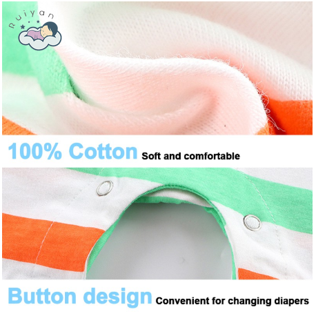 Bộ Áo Liền Quần Cotton Thời Trang Dễ Thương Cho Trẻ Sơ Sinh