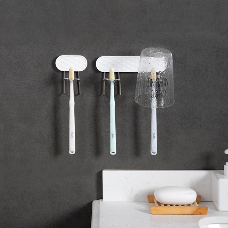 Giá Đỡ Bàn Chải Đánh Răng / Cốc Súc Miệng Bằng Thép Không Gỉ Tiện Dụng Cho Phòng Tắm