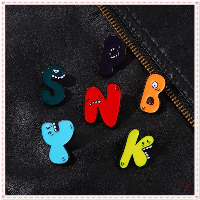 ★ Ghim Cài Áo Hình Quái Vật Hoạt Hình Đáng Yêu ★ 1 Huy Hiệu Tráng Men Cài Ba Lô