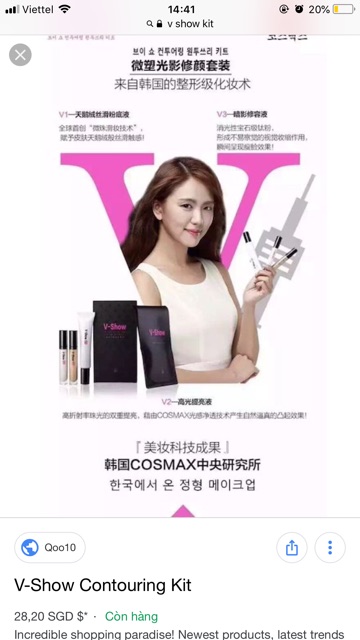 CHỈ CÒN 4 Set V SHOW - siêu phẩm tạo vline. Kit trang điểm 3.1 | BigBuy360 - bigbuy360.vn