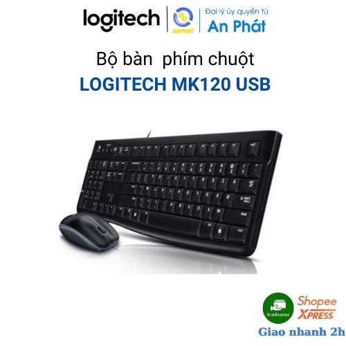 Bộ bàn phím chuột Logitech MK120 (Đen)