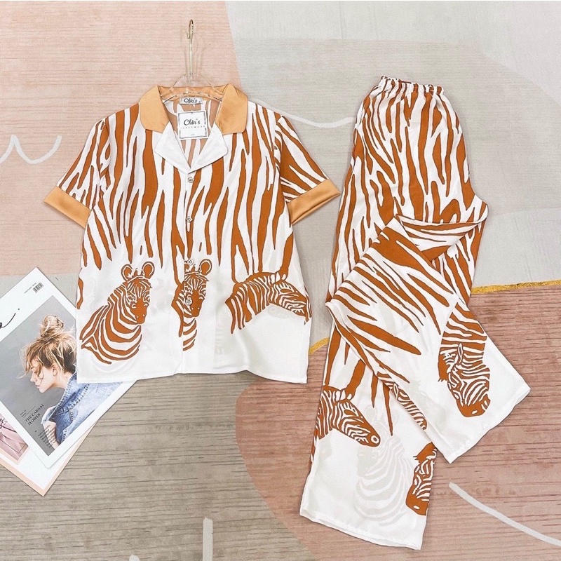 (Dưới 65kg) Đồ bộ pijama mặc nhà cho nữ Lụa Mango tay ngắn - tay dài quần dài cao cấp
