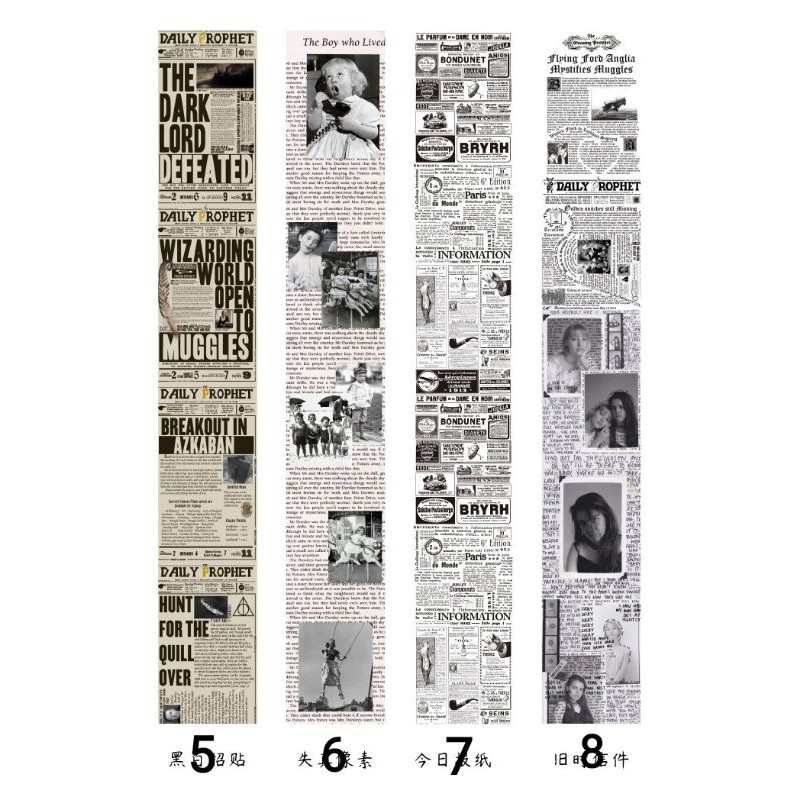 Dải nhãn dán sticker retro Tả Bí Lù Store