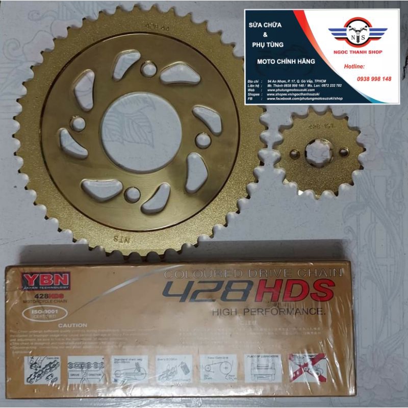 Nhông xích đĩa, nhông sên đĩa GSX150 Bandit150 - nts shop