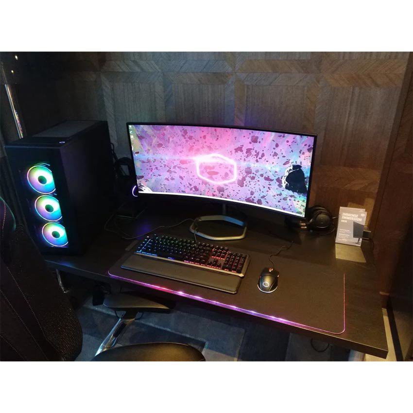 Màn hình Cooler Master GM34-CW (34 inch/2K/VA/144Hz/1ms/400 nits/HDMI+DP/Loa/GSync+FreeSync2) | BigBuy360 - bigbuy360.vn