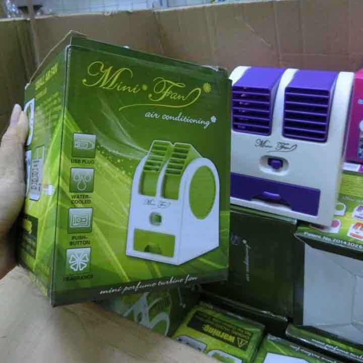 Quạt đá hơi nước mini 2 cửa