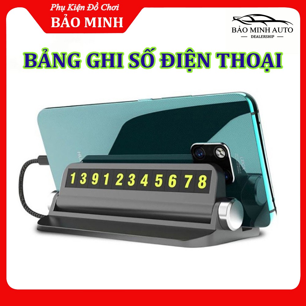 Bảng Ghi Số Điện Thoại Gắn Taplo Ô Tô Xe Hơi - Có Giá Đỡ Điện Thoại Tiện Lợi