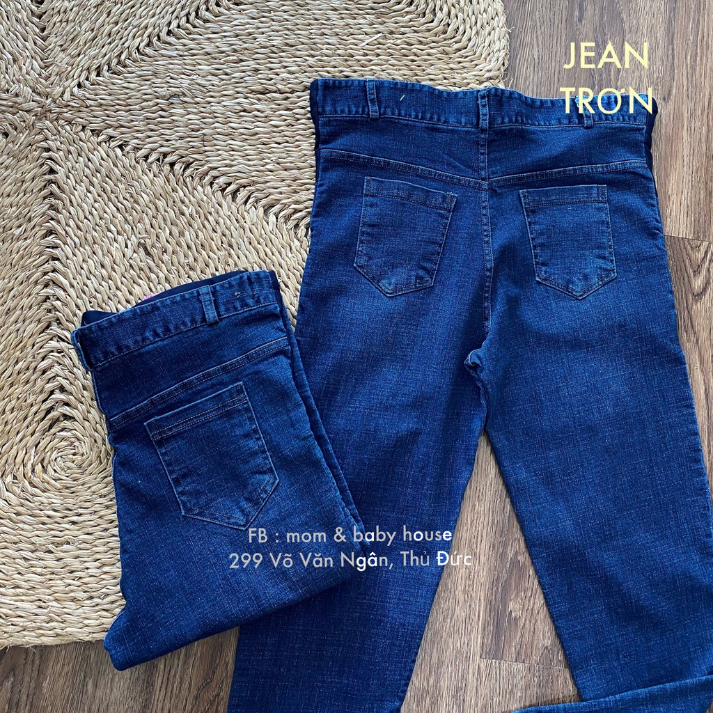 EVERMOM | Quần Baggy Jean bầu xanh trơn