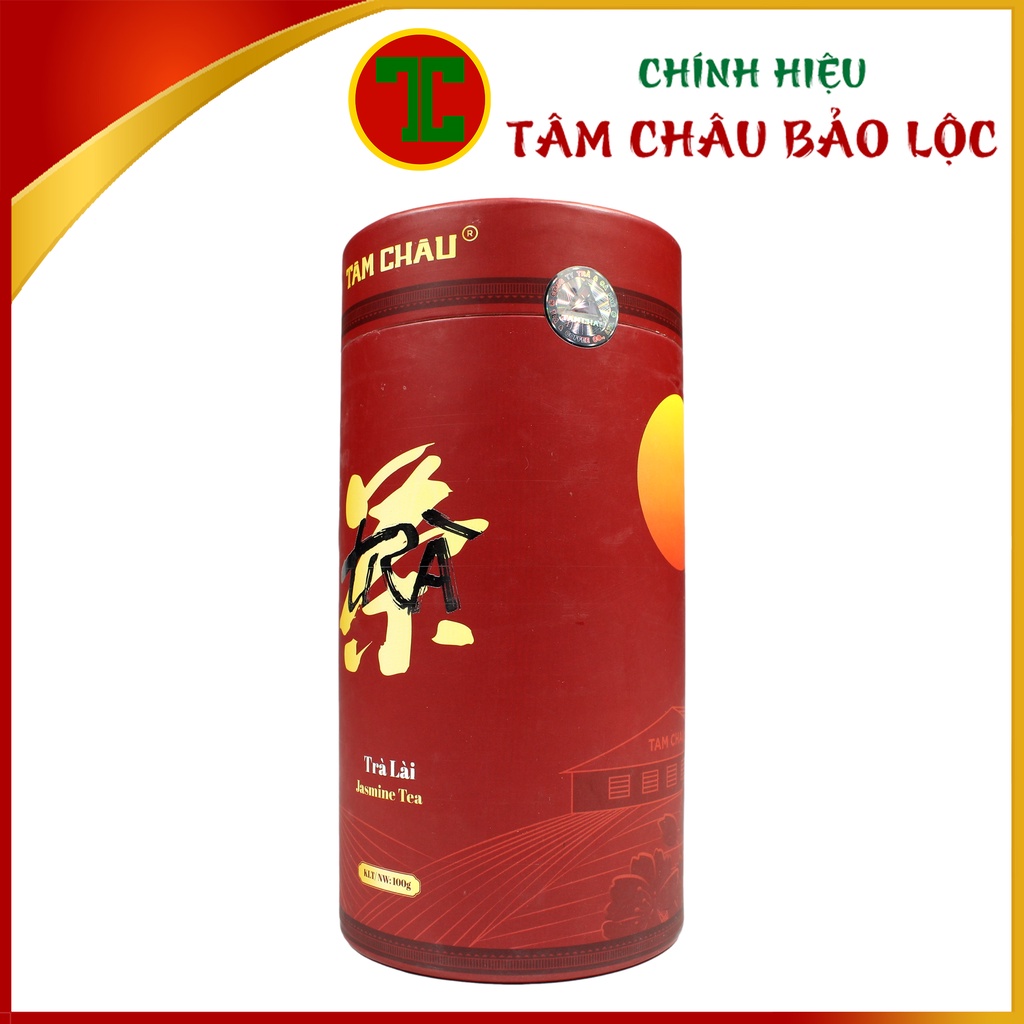 Trà Lài Lon Giấy Đỏ 100G Cao Cấp - Chính hiệu TÂM CHÂU BẢO LỘC