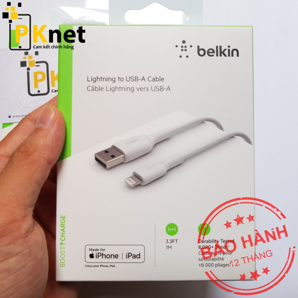 [Mã 2404EL10K giảm 10K đơn 20K] Cáp Lightning Belkin chuẩn MFI [Chính hãng, bảo hành 12 tháng 1 đổi 1]