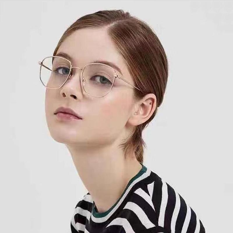 (AIMURUSI) COD Mắt Kính Chống Tia Sáng Xanh Gọng Đa Giác Thời Trang Hàn Quốc Cho Nam Nữ