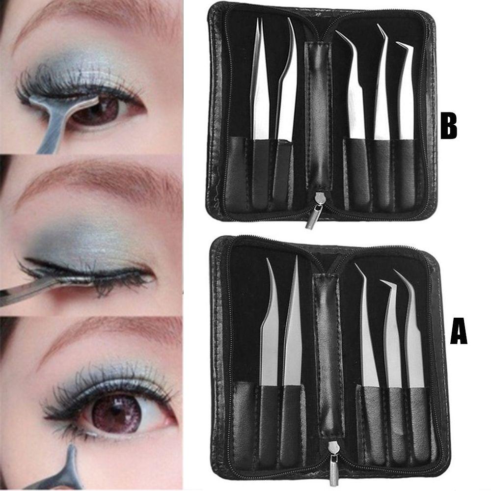 Bộ 5 Nhíp Gắn Mi Giả Chống Tĩnh Điện Bằng Thép Không Gỉ