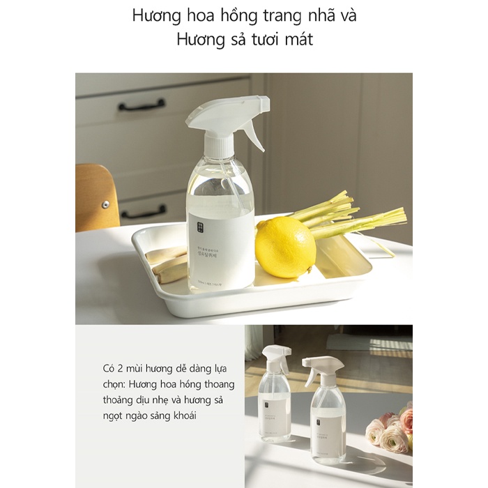 Chai Xịt Khử Mùi Vải Saengong Hương Hoa Hồng 500ml - K2V Shop