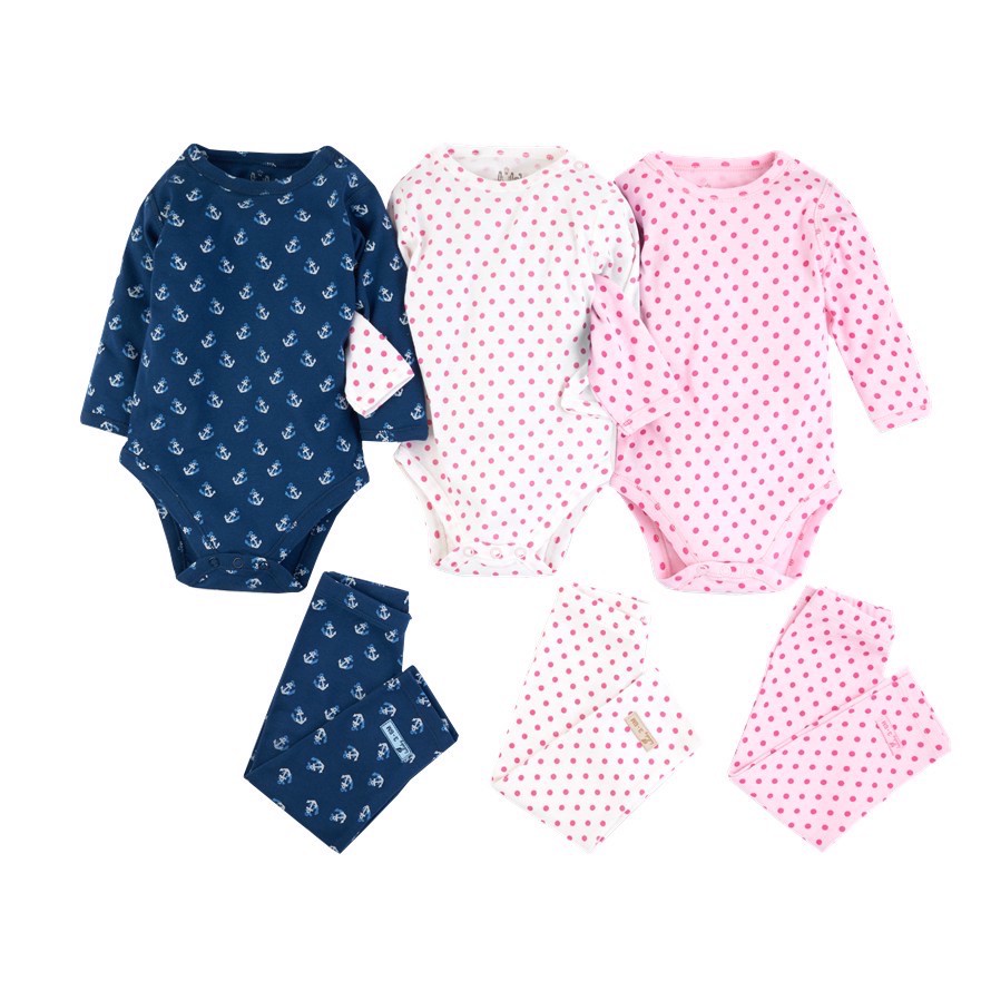 [LULLABY SALE] Bộ BODY quần dài cotton thu đông bé trai / bé gái