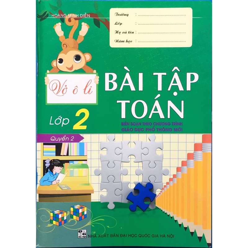 Sách - Vở Ô Li Bài Tập Toán Lớp 2 (Quyển 2) - Biên soạn theo chương trình GDPT mới