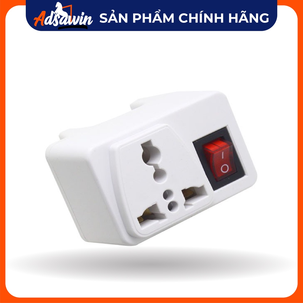 COMBO 2 CHIẾC Ổ CẮM (PHÍCH CẮM) CHUYỂN ĐỔI 3 CHẤU KÈM CÔNG TẮC TOSHINO C06S - HÀNG CHÍNH HÃNG