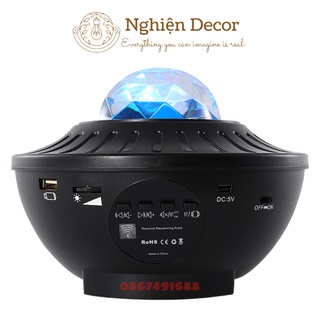 Đèn Chiếu Thiên Hà, Đèn Bay Phòng Tích Hợp Loa Bluetooth - Đèn Led Galaxy Ngàn Sao Kiêm Loa Bluetooth