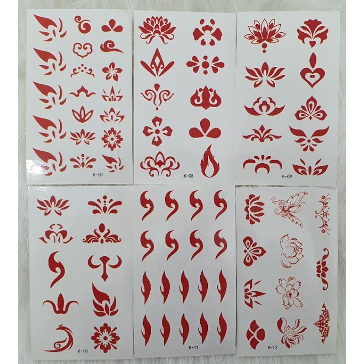 Miếng dán chu sa dán cổ trang size vừa