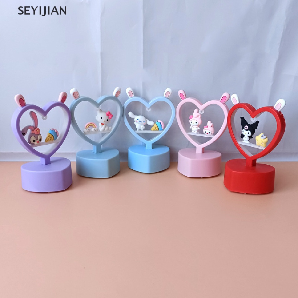 Đèn Ngủ Để Bàn 3D DIY Hình Cinnamoroll Dog My Melody Kuromi Sanrio Dễ Thương Sáng Tạo
