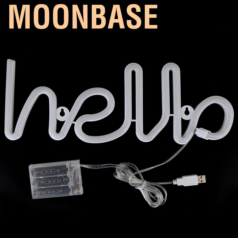 Moonbase Unique Hello English Letter Shape LED Light Decorative for Proposal Birthday Party Home