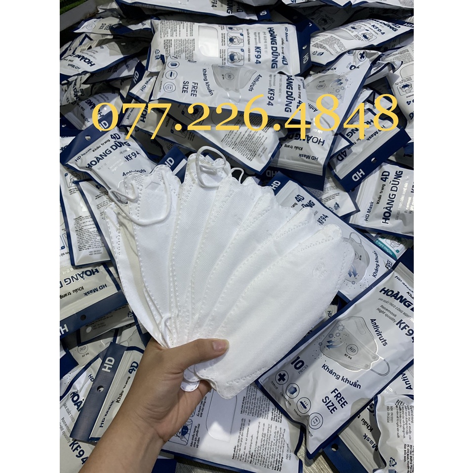 Khẩu trang 4D KF94 Cao Cấp có 3 lớp kháng khuẩn | BigBuy360 - bigbuy360.vn