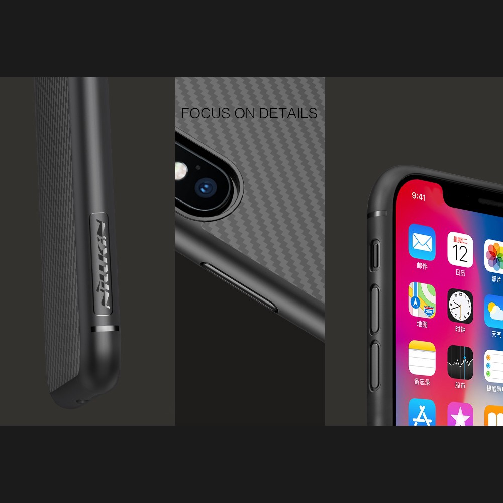 Ốp Điện Thoại NILLKIN Bằng Sợi Carbon + Nhựa Pp Cho Iphone X Xs