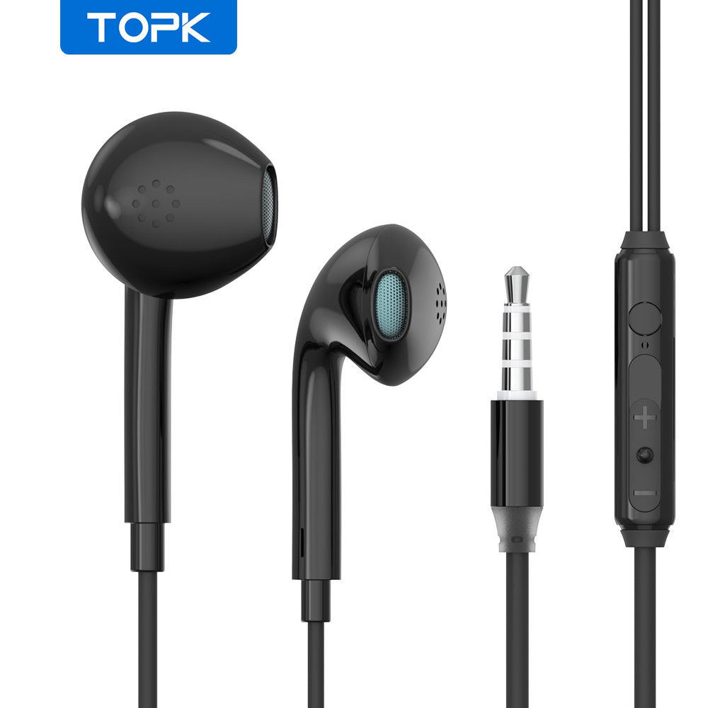 Tai Nghe Nhét Tai topk f20 Có Micro Và Nút Điều Khiển Âm Lượng Cho samsung huaweiearphones