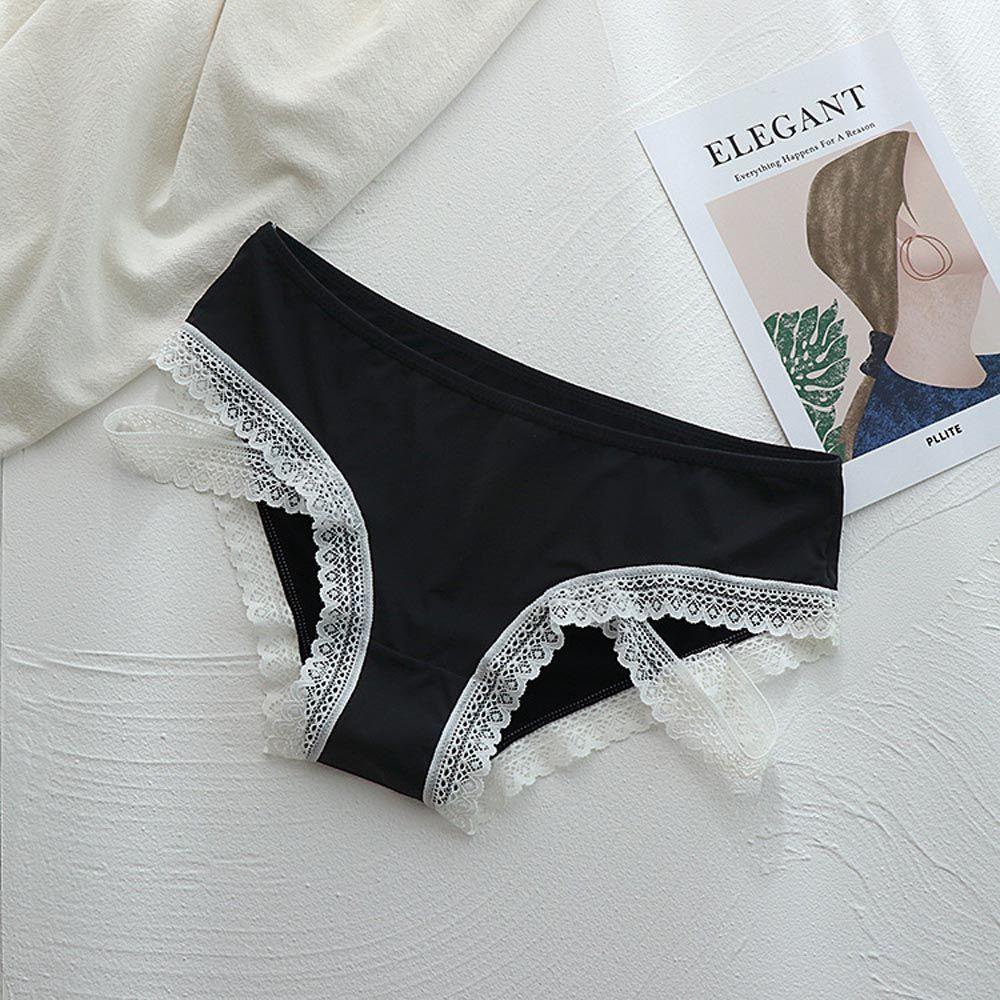 OCEANMAP Quần Lót Lụa Phối Ren Quyến Rũ Dành Cho Nữ