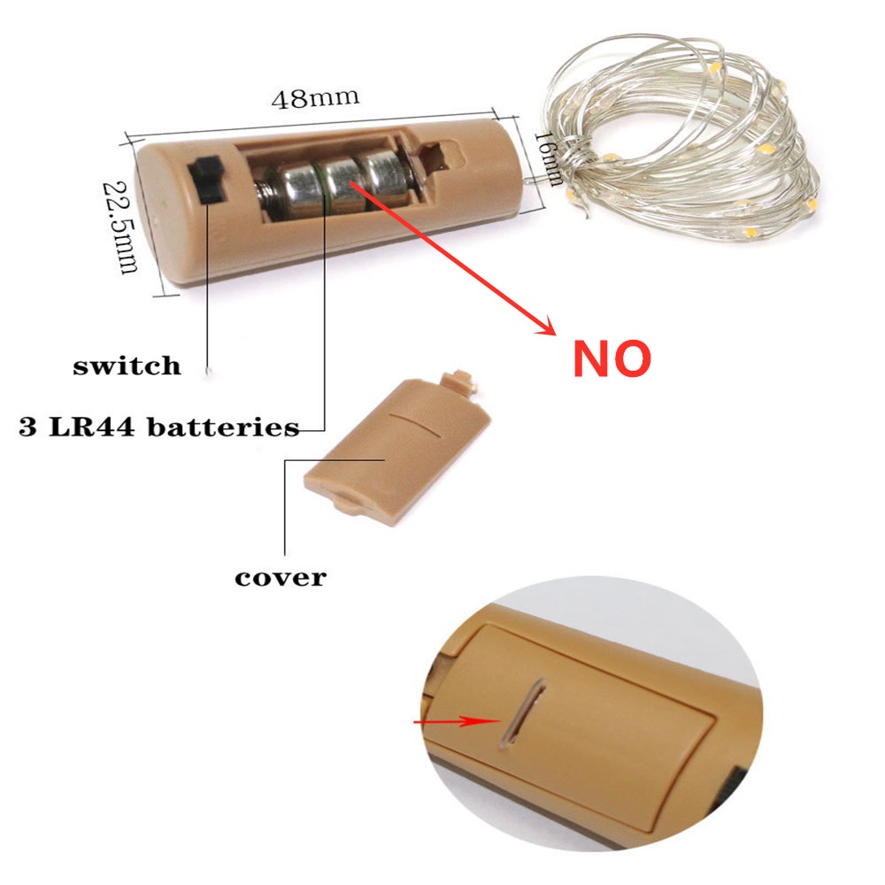 Dây Đèn led Chạy Pin Dùng Trang Trí Tiệc Cưới/Giáng Sinh