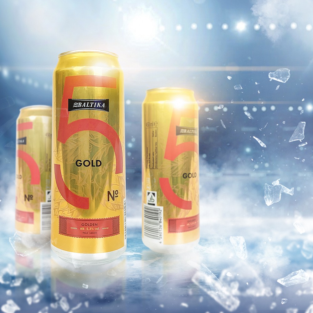 Giá bán Bia Nhập Khẩu Nga - Bia Baltika loại số 5 - 450ml/lon, Nồng độ cồn 5,3%, lốc 6 lon