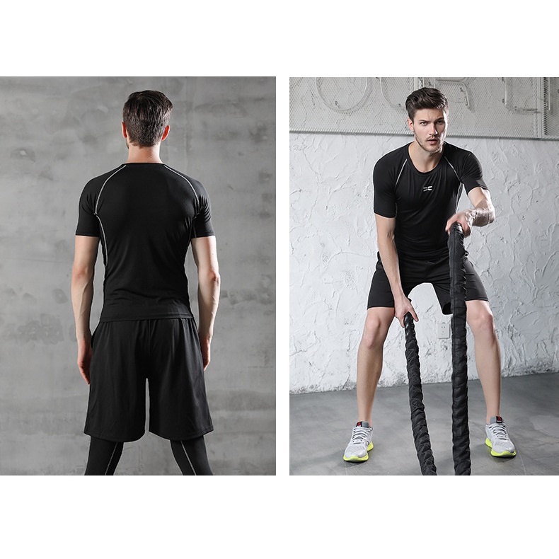 Bộ Quần Áo Thể Thao Tập GYM Nam 💖 𝑭𝑹𝑬𝑬𝑺𝑯𝑰𝑷 💖 Set Đồ Chạy Bộ Thể Dục Nam Họa Tiết Khỏe Khoắn WiiSport