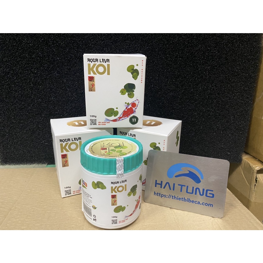 Chế phẩm số 11 , Phòng trị Giun sán Ký sinh Túi mặt , đường ruột AQUA LEVA  lọ 100gdành cho cá koi