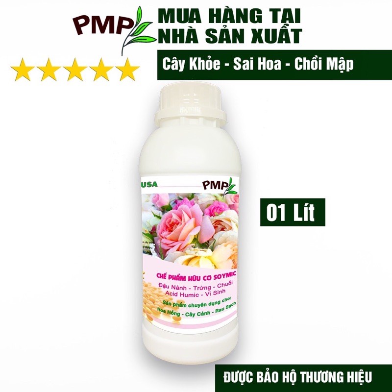 Phân bón hữu cơ vi sinh Soymic(đậu tương,trứng,chuối,acid humic,tricoderma)