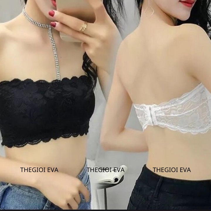 [L2M] ÁO BRA ren hoa cài sau KHÔNG DÂY có đệm mềm hàng loại 1 siêu gợi cảm dễ phối đồ