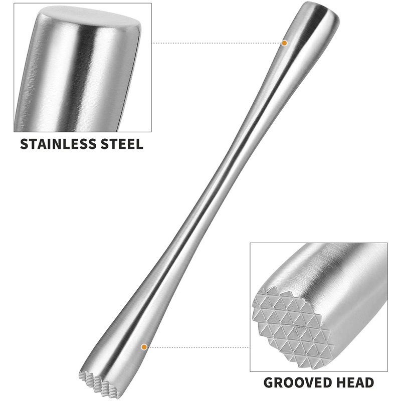 Dụng Cụ Nghiền Đá Cocktail Bằng Thép Không Gỉ 26Cm