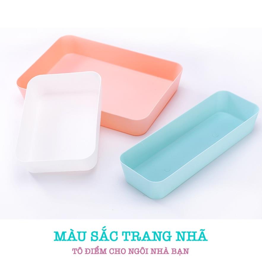 Khay Chia Ngăn Kéo, Khay Nhựa Đựng Để Bàn Đa Năng Nhiều Màu Nhiều Size P002