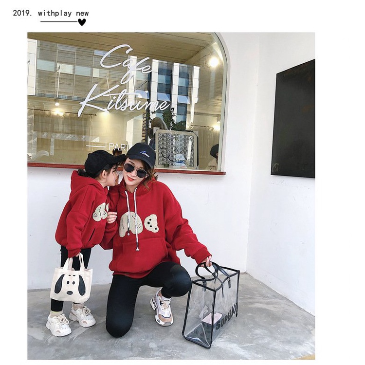 [sĩ] Áo hoodie cặp đôi mẹ và bé chất mịn đẹp dài tay nỉ bông loại 1 [giá1 áo]