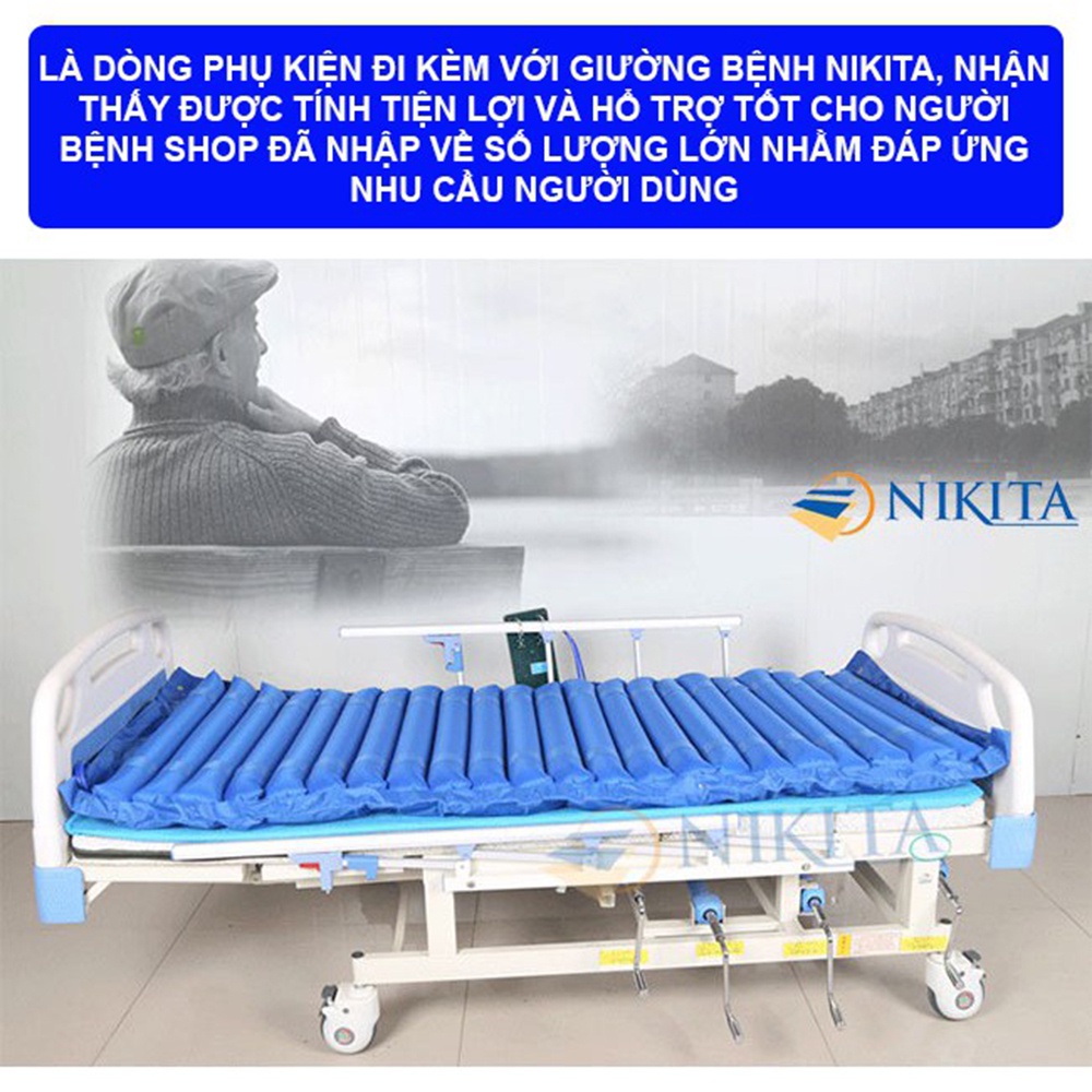 Đệm khí chông loét, Dùng trong chăm sóc y tế, luồn hơi lưu thông liên tục, Chống ủ nóng - Bảo hành chính hãng 12T