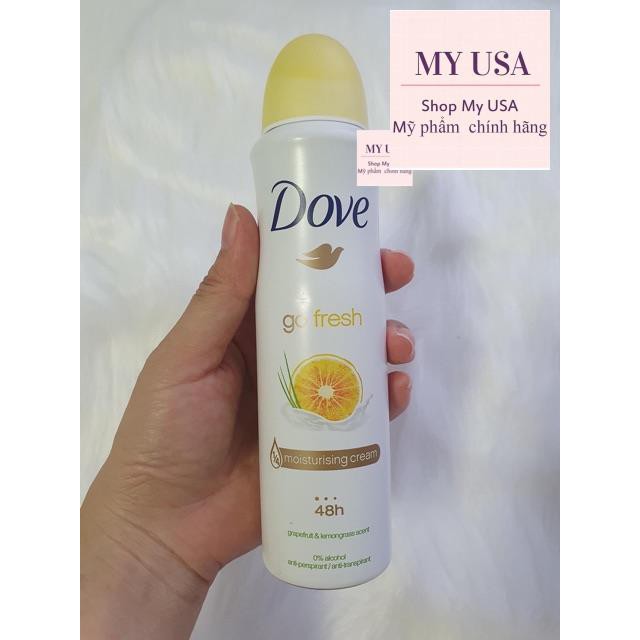 Xịt khử mùi nữ❤️XỊT KHỬ MÙI DOVE 150ML