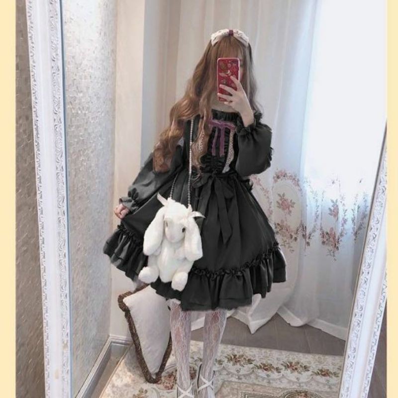 Váy/ Đầm lolita xinh xắn có 2 loại tay áo
