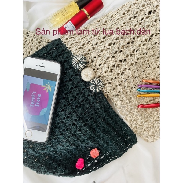 Sợi lụa bạch đàn - Sợi chập 3 & 4 - Sợi bóng, mền, đẹp - Dùng cho đan móc áo, váy bikini, áo dài