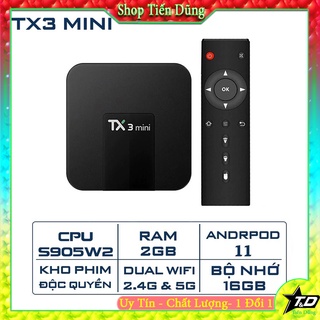 Mua Đầu Android tv box TX3 Mini Plus Nâng Cấp Có RAM 2G + S905W2  Rom 16G  wifi 2.4gh  sủ dụng phân mền ATV 11 bản 2022