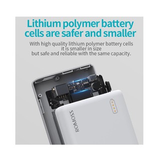 Pin dự phòng 10.000mAh ROMOSS SIMPLE (3 cổng Micro, Type-C, Lighting)