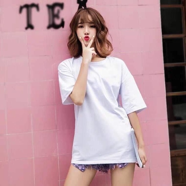 Áo thun tay lỡ form rộng phông trơn nhiều màu Unisex | BigBuy360 - bigbuy360.vn