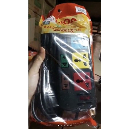 Ổ Cắm Điện LiOA 03DN+ 03TS Có Công Tắc