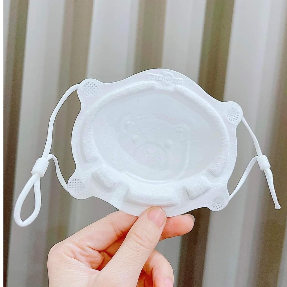 Khẩu Trang UniMask 3D Hình Gấu Cho Bé,  Set 3 Chiếc Khẩu Trang Gấu UniMask Hình Gấu Cho Bé Hàng Loại 1 Kháng Khuẩn