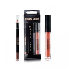 Set son kem lì và chì kẻ viền môi Sivanna Duo Color matte lips